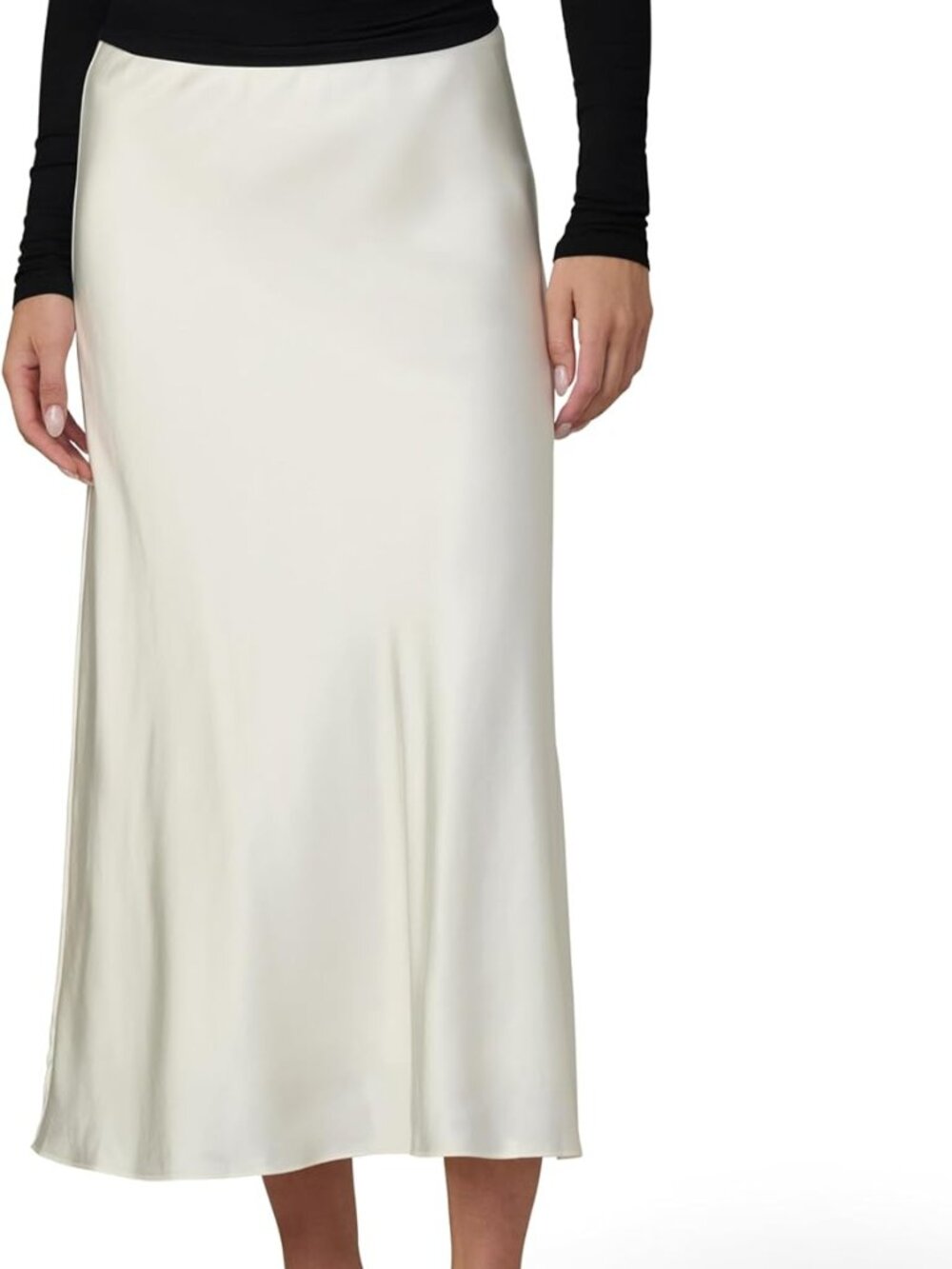 NWT Joe's Jeans Women's The INES Midi Flowy Soft Skirt | Ecru | Size M